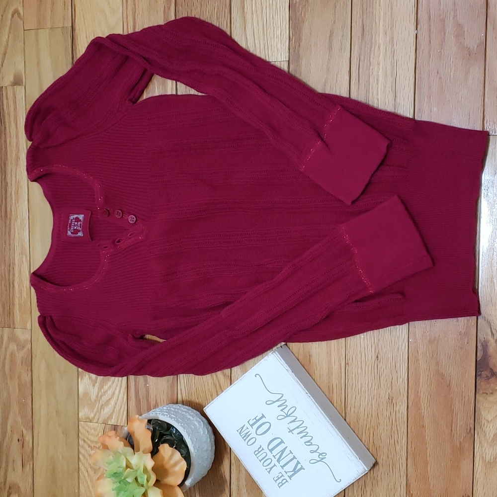 Decree Fuschia Pink Long Sleeve Top